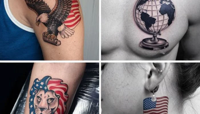 American flag tattoo